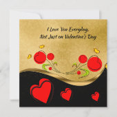 Rotes Herz Valentinstag Karte (Vorderseite)