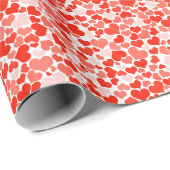 Rotes Herz Valentinstag Rosa Liebe Urlaub Geschenkpapier (Rolleneckpunkt)