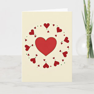 Rotes Herz Valentinstagskarte Karte