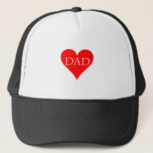 Rotes Herz Vatertag Geschenk Truckerkappe