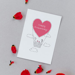 Rotes Herz-Verheiratete Couple Card zum Hochzeitst
