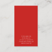 Rotes Herz Visitenkarte (Rückseite)