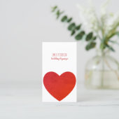 Rotes Herz Visitenkarte (Stehend Vorderseite)