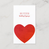 Rotes Herz Visitenkarte (Vorderseite)