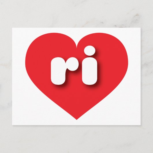 Rotes Herz von Rhode Island I Liebe ri Postkarte (Vorderseite)