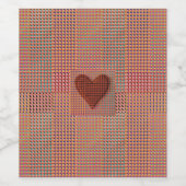 Rotes Herz Weinetikett (Einzelnes Label)