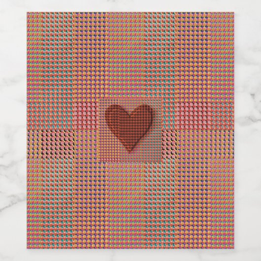 Rotes Herz Weinetikett (Einzelnes Label)