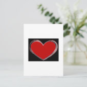 Rotes Herz Weißer Pop Liebe Postkarte (Stehend Vorderseite)