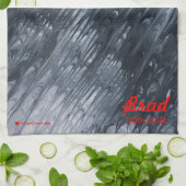 Rotes Herz Weißes Schwarzes Minimales Original Gar Geschirrtuch (Gefaltet)