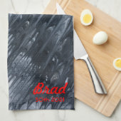 Rotes Herz Weißes Schwarzes Minimales Original Gar Geschirrtuch (Viertel Falte)