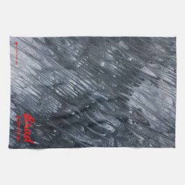 Rotes Herz Weißes Schwarzes Minimales Original Gar Geschirrtuch