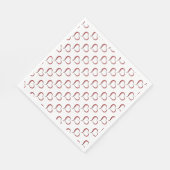 Rotes Herz/Weißes Standardfrühstück Napkin Serviette (Ecke)