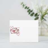 Rotes Herz zum Valentinstag Postkarte (Stehend Vorderseite)