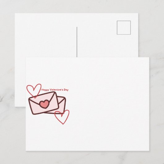 Rotes Herz zum Valentinstag Postkarte (Vorne/Hinten)