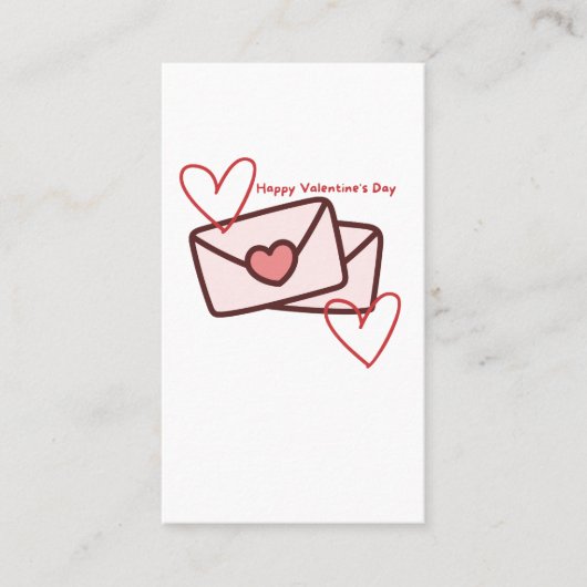Rotes Herz zum Valentinstag Visitenkarte (Vorderseite)