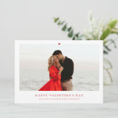 Rotes Herzchen - Foto Feiertagskarte (Stehend Vorderseite)