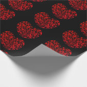 Rotes Herzen Geschenkpapier (Ecke)