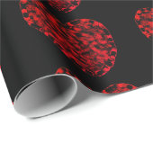 Rotes Herzen Geschenkpapier (Rolleneckpunkt)
