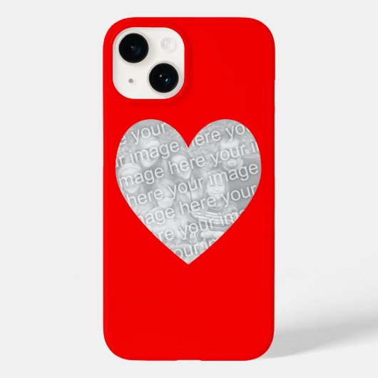 Rotes Herzform-Foto Case-Mate iPhone Hülle (Rückseite)