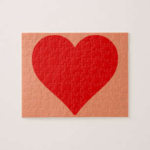 Rotes Herzform-Liebes-Klassiker-Minimalismus Puzzle