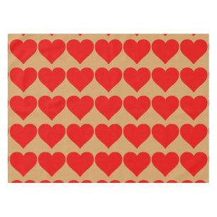 Rotes Herzform-Liebes-Klassiker-Minimalismus Tischdecke