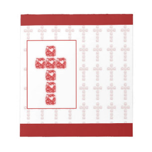 Rotes Herzkreuz Notizblock