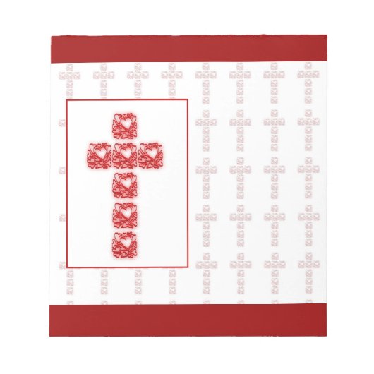 Rotes Herzkreuz Notizblock (Vorderseite)