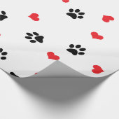 Rotes Herzmuster der niedlichen süßen klaren Geschenkpapier (Ecke)