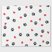 Rotes Herzmuster der niedlichen süßen klaren Geschenkpapier (Flach)