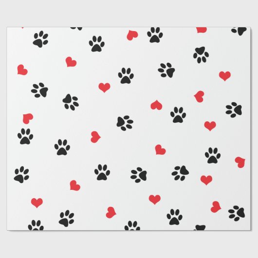 Rotes Herzmuster der niedlichen süßen klaren Geschenkpapier (Flach)