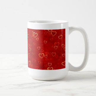rotes Herzmuster Kaffeetasse