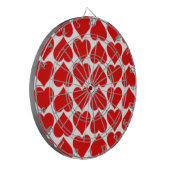 ROTES HERZPATTER DARTSCHEIBE (Vorderseite Links)
