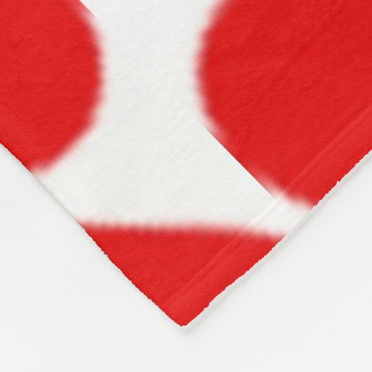 ROTES HERZPATTER FLEECEDECKE (Ecke)