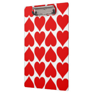ROTES HERZPATTER KLEMMBRETT