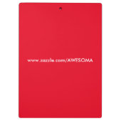 ROTES HERZPATTER KLEMMBRETT (Rückseite)