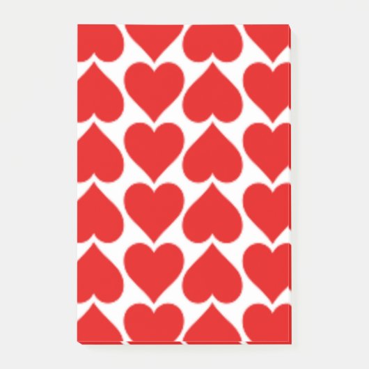ROTES HERZPATTER POST-IT KLEBEZETTEL (Vorderseite)