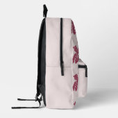 Rotes Hibiskus-Blumenmuster Bedruckter Rucksack (Links)