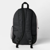 Rotes Hibiskus-Blumenmuster Bedruckter Rucksack (Rückseite)