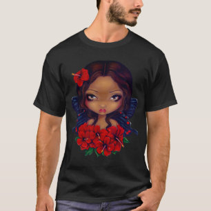 Rotes Hibiskus-Fee-Shirt T-Shirt