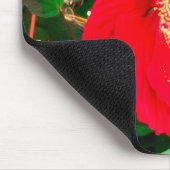 Rotes Hibiskus-Mauspad Mousepad (Ecke)
