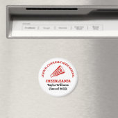 Rotes High School Cheerleader personalisiert Magnet (In Situ (Geschirrspüler))