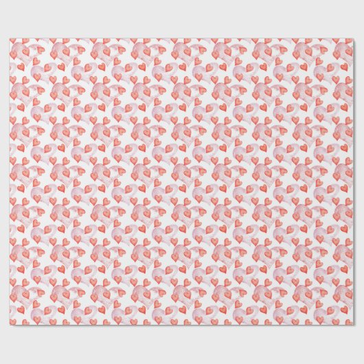 Rotes Himmelbett Valentinstag Geschenkpapier (Flach)