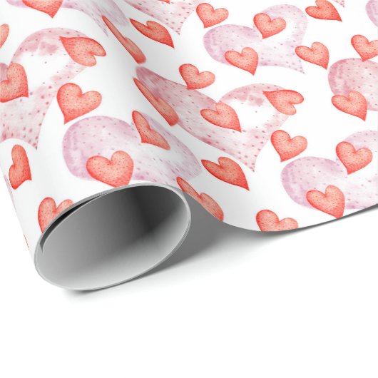 Rotes Himmelbett Valentinstag Geschenkpapier (Rolleneckpunkt)