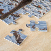 Rotes Hirsch im Schnee Puzzle (Seite)