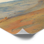 Rotes Hirsch in einer Hochlandschaft, Kunst Poster (Ecke)