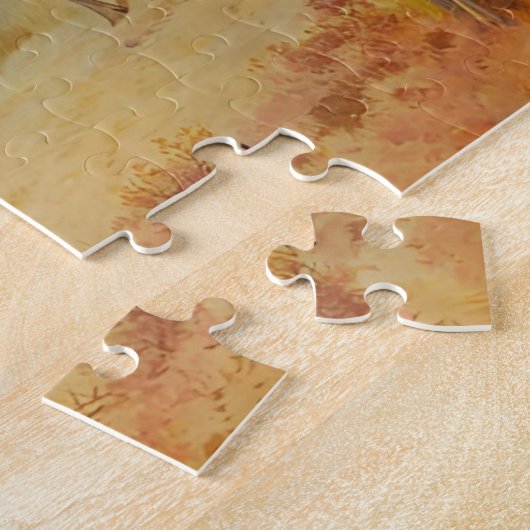 Rotes Hirsch in einer Hochlandschaft, Kunst Puzzle (Seite)