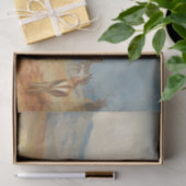 Rotes Hirsch in einer Hochlandschaft, Kunst Seidenpapier (Geschenk)