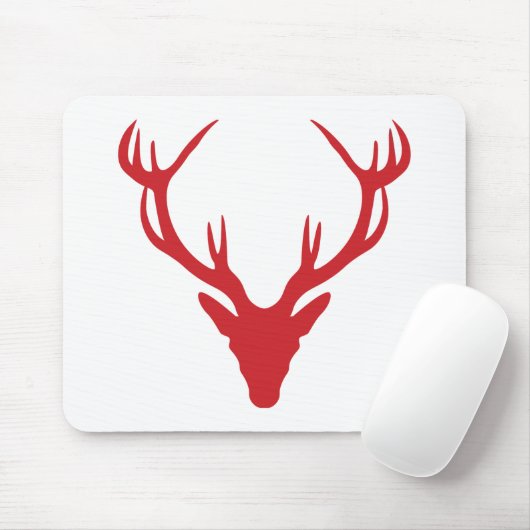 Rotes Hirsch-Kopf-Weihnachten oder Hirsch-Party Mousepad (Mit Mouse)