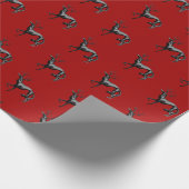 Rotes Hirsche Zoi-Wrapping-Papier Geschenkpapier (Ecke)