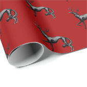 Rotes Hirsche Zoi-Wrapping-Papier Geschenkpapier (Rolleneckpunkt)